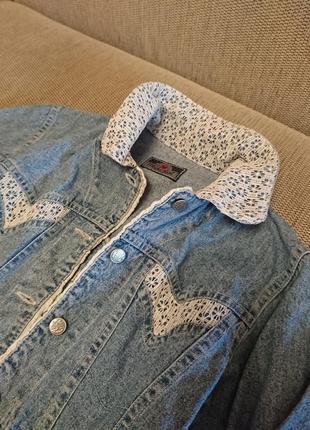 Джинсова куртка джинсовка ретро італія4 фото