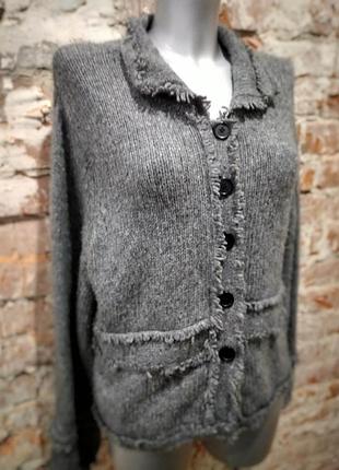Кардиган uk 22 жакет серый 46/3xl/54