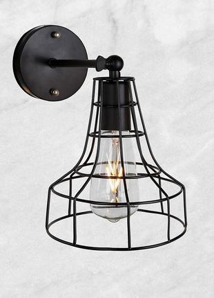 Бра лофт с фигурным плафоном (07-w108-1 bk)