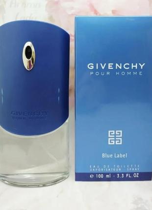 Givenchy pour home blue label туалетна вода 100 ml духі живанші пур хом блю синій лейб 100 мл чоловічий1 фото