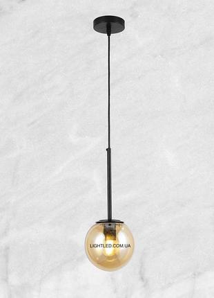 Чёрный подвес с кофейным 15см шаром (916-3415-1 bk+br)