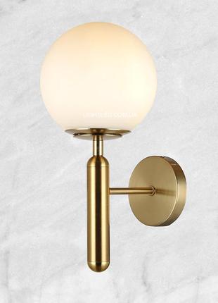 Бронзовий настінний світильник з білим шаром 15см (916-w41-1 brz+wh)