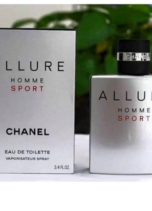 Chanel allure homme sport туалетна вода 100 ml мужські шанель аллюр хоум спорт духі алюр гом мужської парфюм1 фото