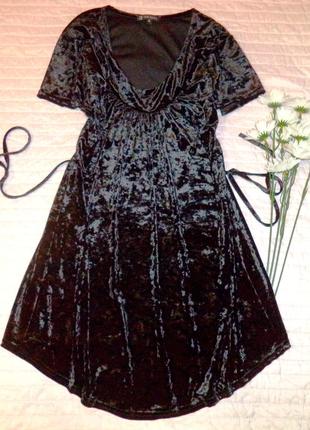Бархатная мраморная туника\мини платье  с асимметричной длинной  бренд ellie louise