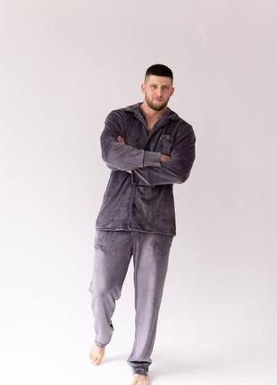 Чоловічий велюровий костюм «ґудзик» 🖤❤️