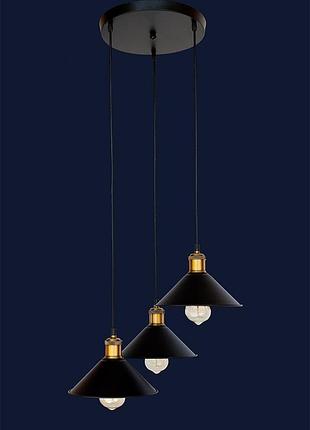 Люстра в стиле лофт 707p103f11-3 bk (300)