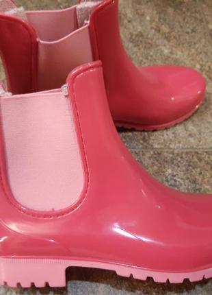 Чобітки гумові рожеві
