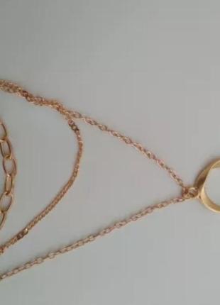 Кулон кулончик подвеска многослойная цепочка колье ожерелье цепь5 фото