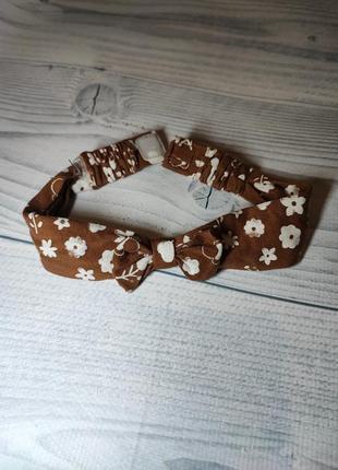 Дитяча пов'язка на липучці в квіти