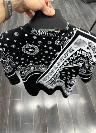 Мужская футболка dolce gabbana черная / оверсайз мужская футболка бандана