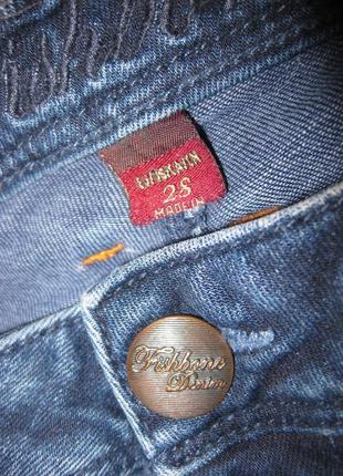Классные джинсы штаны  брюки темно-синие с потертостями км1473, тянутся5 фото