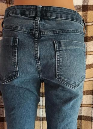 Крутые короткие узкачи. скинни джинсы джинсы-дудочки синие6 фото
