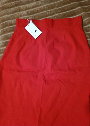 Женская юбка красного цвета5 фото