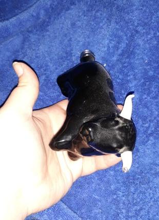 Чёрный маленький бычок статуэтка стекло бык сувенир toro bravo sangria bull5 фото