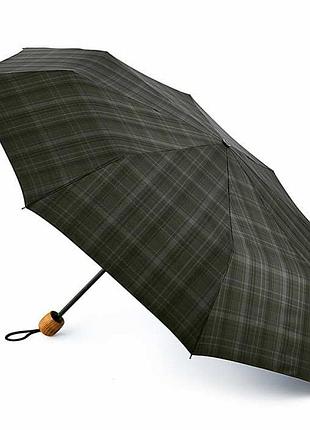 Парасолька чоловіча fulton g868 hackney-2 charcoal check (темно-серая клетка)