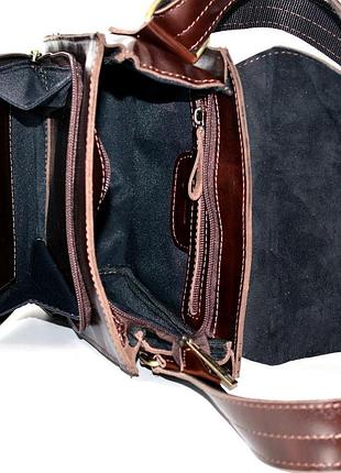 Мужская кожаная сумка через плечо gx-3027-3md tarwa