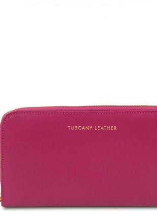 Эксклюзивный кожаный бумажник для женщин venere tuscany tl142085 (фуксия)1 фото