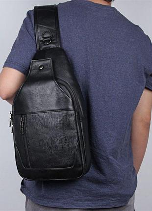 Рюкзак на одно плечо из натуральной кожи большого размера для мужчин jd4004la
