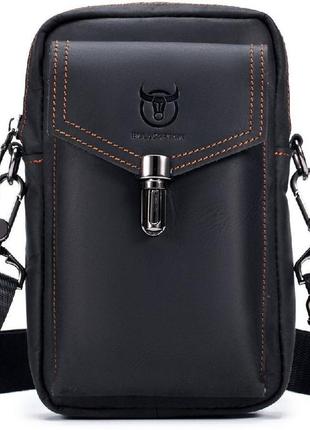 Чехол на пояс, cумка кросс-боди чорна bull t1500a