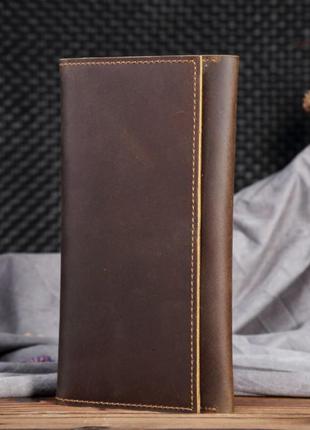 Стильне шкіряне портмоне, колір коричневий, bexhill, bx098