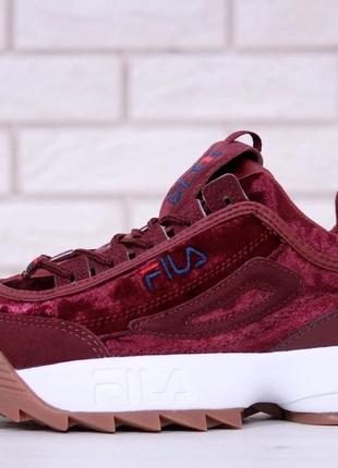 Жіночі кросівки fila disraptor 2 bordo