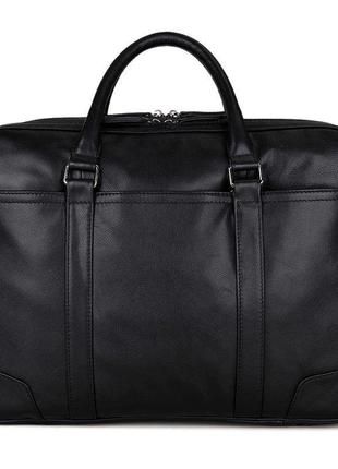 Шкіряна сумка для ноутбука, колір чорний, john mcdee, 7348a