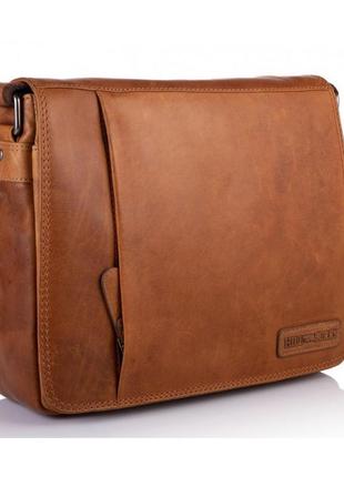 Чоловіча шкіряна сумка через плече hill burry hb3075
