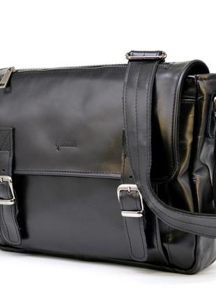 Мужская кожаная сумка через плечо c ручкой tarwa ga-6045-3md3 фото