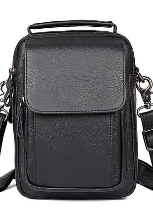 Чоловіча шкіряна сумка через плече jd1032а, від бренда john mcdee