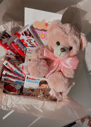 Подарунковий набір - жіночий ❤️ з ведмедиком🌺