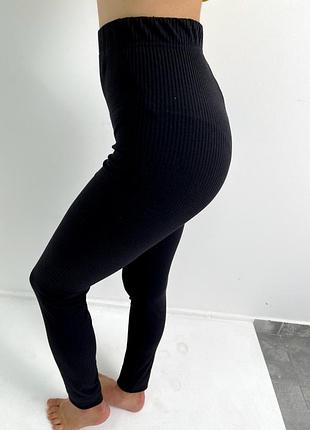 Женские лосины в рубчик5 фото