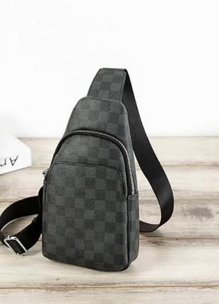 Стильная мужская сумка на грудь эко-кожа, сумка-слинг для мужчин мессенджер кросс-боди