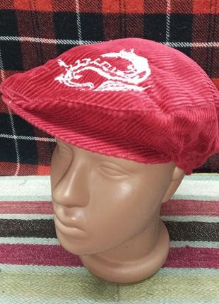 Кепка вельветова вишивка дракон вінтажна