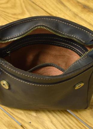 Кожаная мужская сумка через плечо коричневая tarwa rc-4118-4sa3 фото