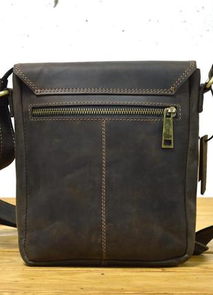 Кожаная мужская сумка через плечо коричневая tarwa rc-4118-4sa2 фото