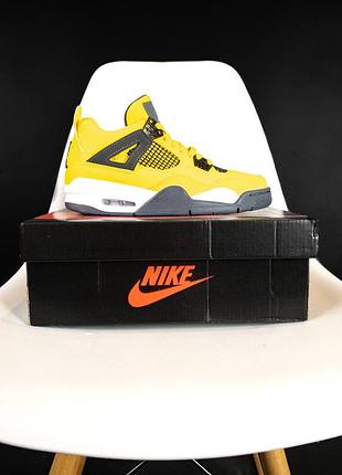 Кроссовки jordan 4 lighting yellow