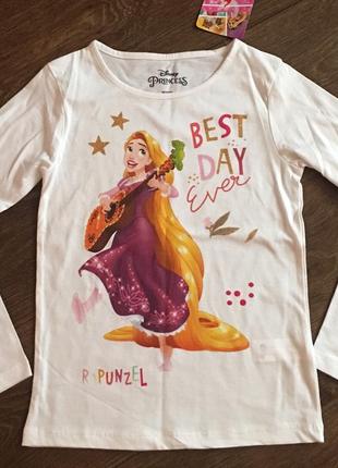 Рапунцель дисней реглан, лонгслив, топ disney princess rapunzel/на девочку 128см