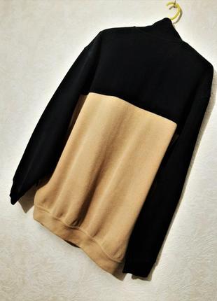 Westbury германия кофта толстовка тёплая мужская с застёжкой на воротнике чёрная/бежевая свитер6 фото