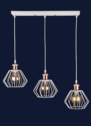 Люстра в стиле лофт 756pr108f-3 wh+rg (500)