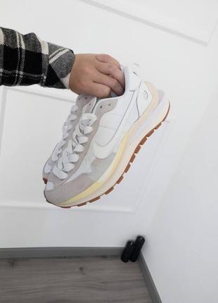 Кроссовки sacai x nike vaporwaffle white sail
