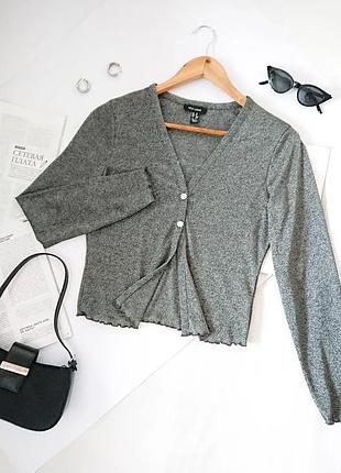 Кофта/кардиган/топ з люриксом та дуже гарними гудзичками new look, на р. s/m