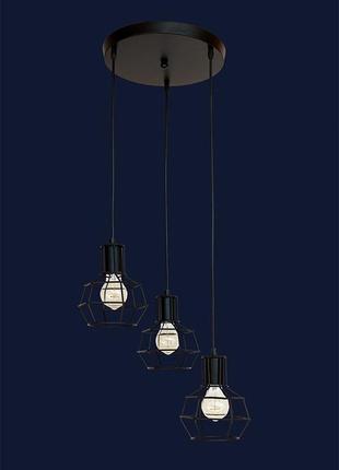 Люстра в стиле лофт 756pr1618f-3 bk (300)