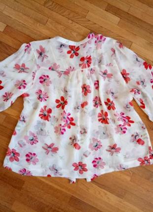 Розкішна шовкова блузочка з пишним рукавом moonsoon 42-44р.4 фото