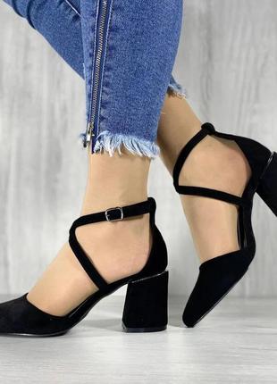 ❤️ замшевые туфли на каблуке