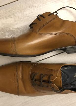Новые кожаные мужские туфли burton(45)2 фото