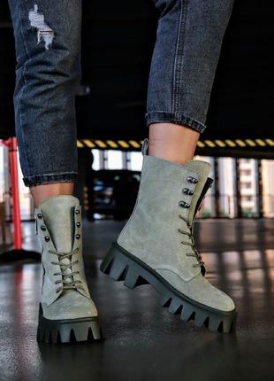 Супер стильные замшевые ботинки в наличии и под отшив деми / зима 💛💙🏆8 фото