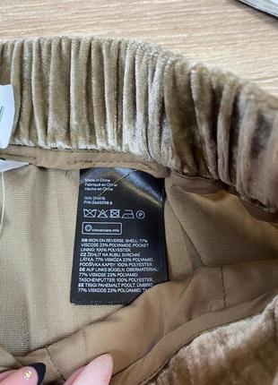 H&m крутезні велюрові плісеровані штани палаццо на високій посадці5 фото
