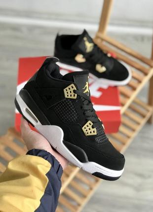 🍁nike air jordan 4🍁❤️36рр-45рр❤️кроссовки найк джордан 4 черные, демисезонные кроссовки джордан, кроссовки найк джордан 4 чёрные