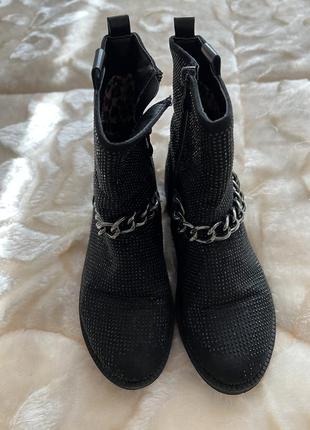 Итальянские деми ботинки сапоги зимнее ботинки для девочки6 фото