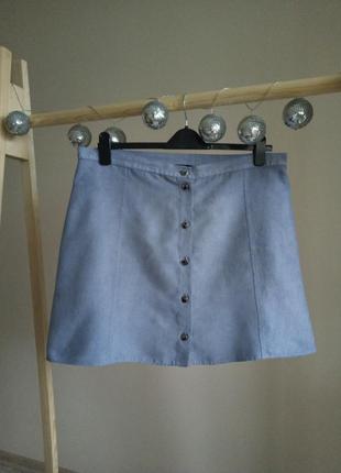 Стильна спідниця міні під замшу